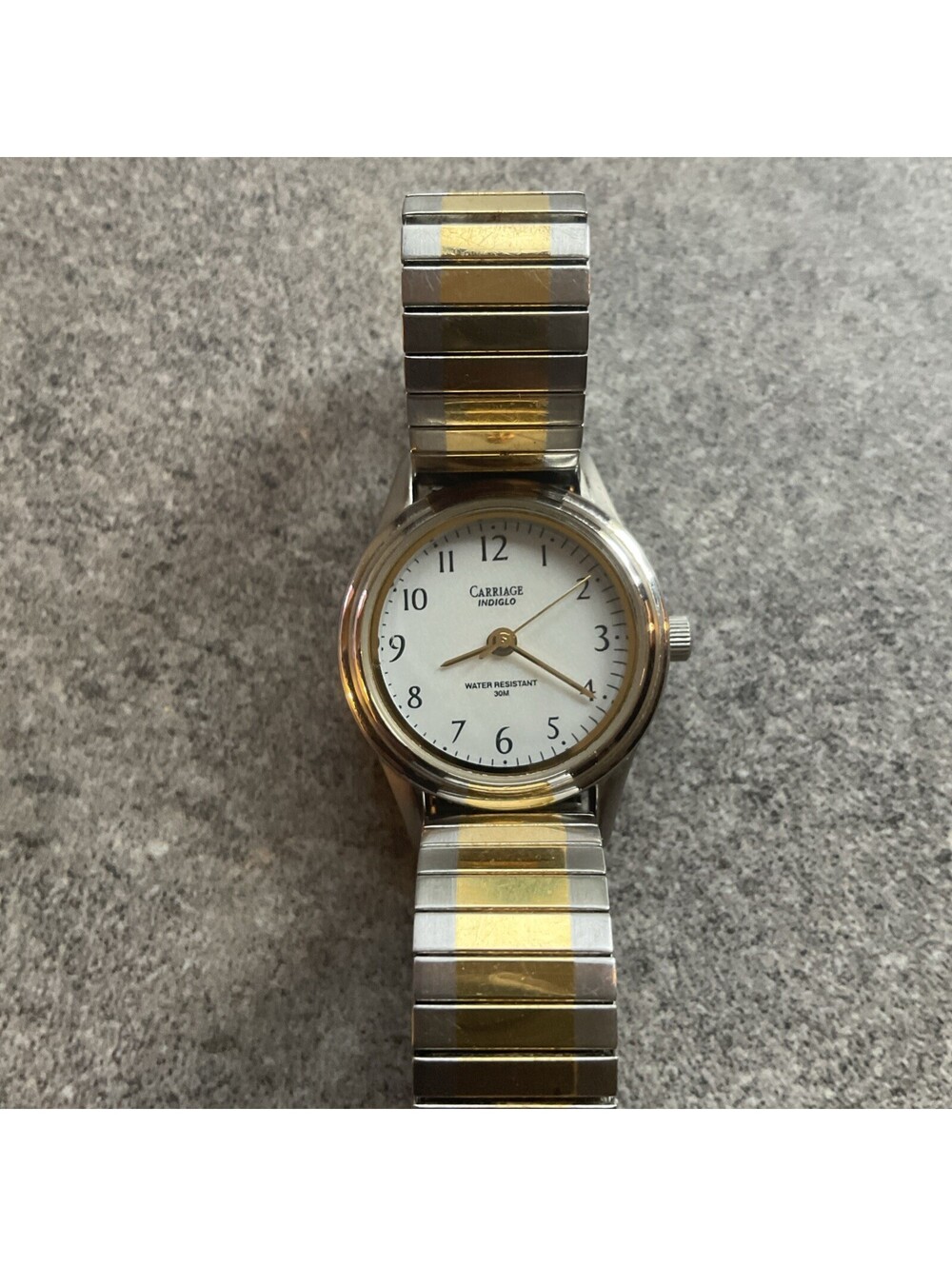 Carriage by Timex Womens Watch Two Tone Case and Band Indiglo Dial & Date B-Q